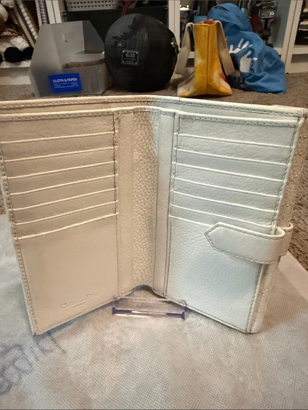Dior Quilted Cannage Flap Wallet